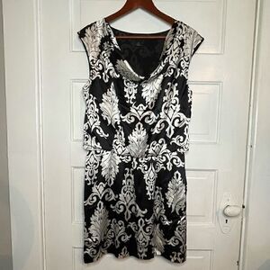 WHBM Silver & Black Pullover Dress